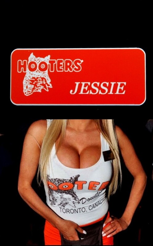 Hooters Uniform Jessie Name Tag Pin Back Dress Up Role Play Costume Accessory