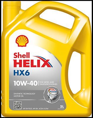 Shell Helix HX6 10W40 Motoröl 5 Liter passend für FIAT FORD FSO HONDA