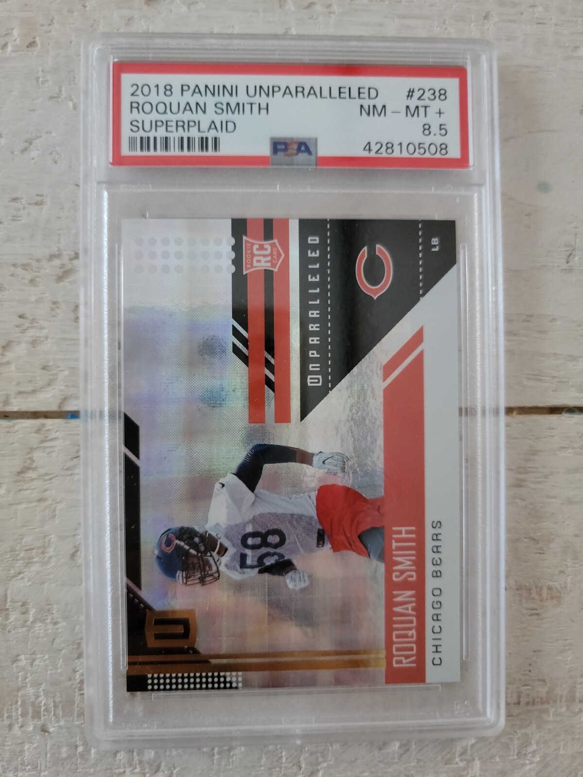 Roquan Smith Panini Unparalleled #238 Superplaid
