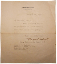 RARE ELEANOR ROOSEVELT 1933 VINT INK SGND PERSONAL TYPED LETTER CORRESPONDENCE