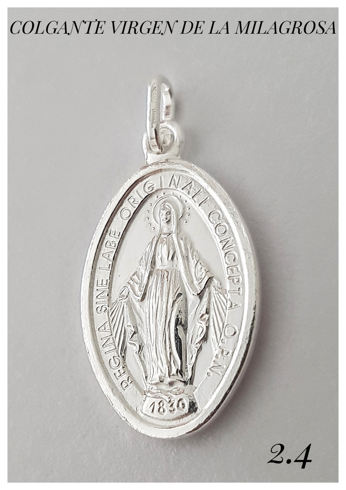 VIRGEN DE LA MILAGROSA MEDALLA PLATA SILVER VIRGIN OF THE MIRACULOUS ...