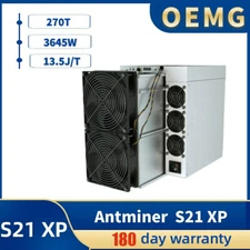 New Antminer S21 XP 270TH/s 3650W BTC BCH Miner With Bitmain Warranty