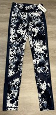 Women's Tommy Hilfiger Full Length High Rise Leggings Sz XS Navy Blue/White New