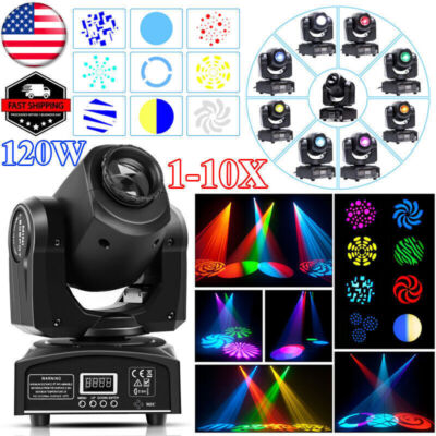 120W LED Moving Head Light RGBW Beam Stage Spot Lighting DJ Disco Show DMX