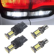 4 Xenon White Backup Reverse Lights LED Bulbs for Jeep Grand Cherokee 2011-2021