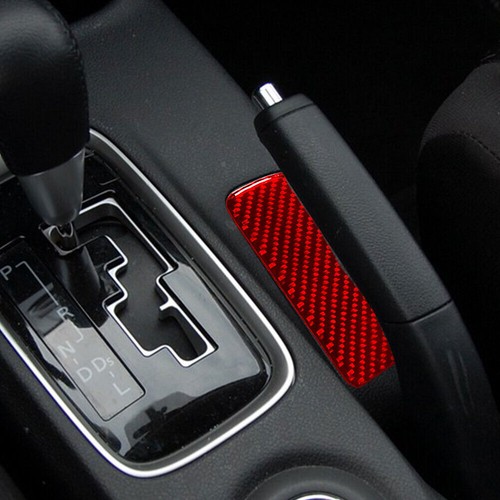 Red Carbon Fiber Below Hand Brake Cover Trim For Mitsubishi Outlander 2014-2016 - Picture 6 of 12