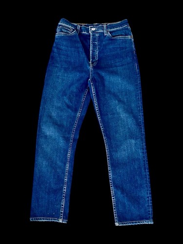 Women's Levi's Redone High Rise Ankle Crop Tapered Jeans 25x25 Dark Wash $395 - Picture 3 of 12