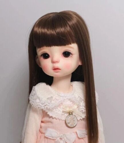 Parrucca 1/3 1/4 1/6 1/8 Bjd alta temperatura lunga grigia capelli dritti Bjd bambola parrucche - Foto 13 di 14