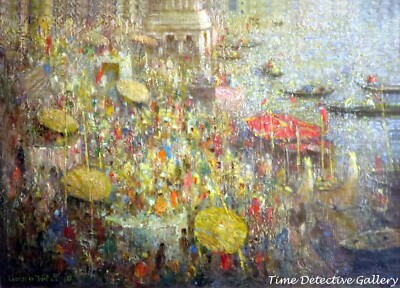 ''Benares - India'' (2) by Charles W. Bartlett - 1925 - Poster in 4 Sizes