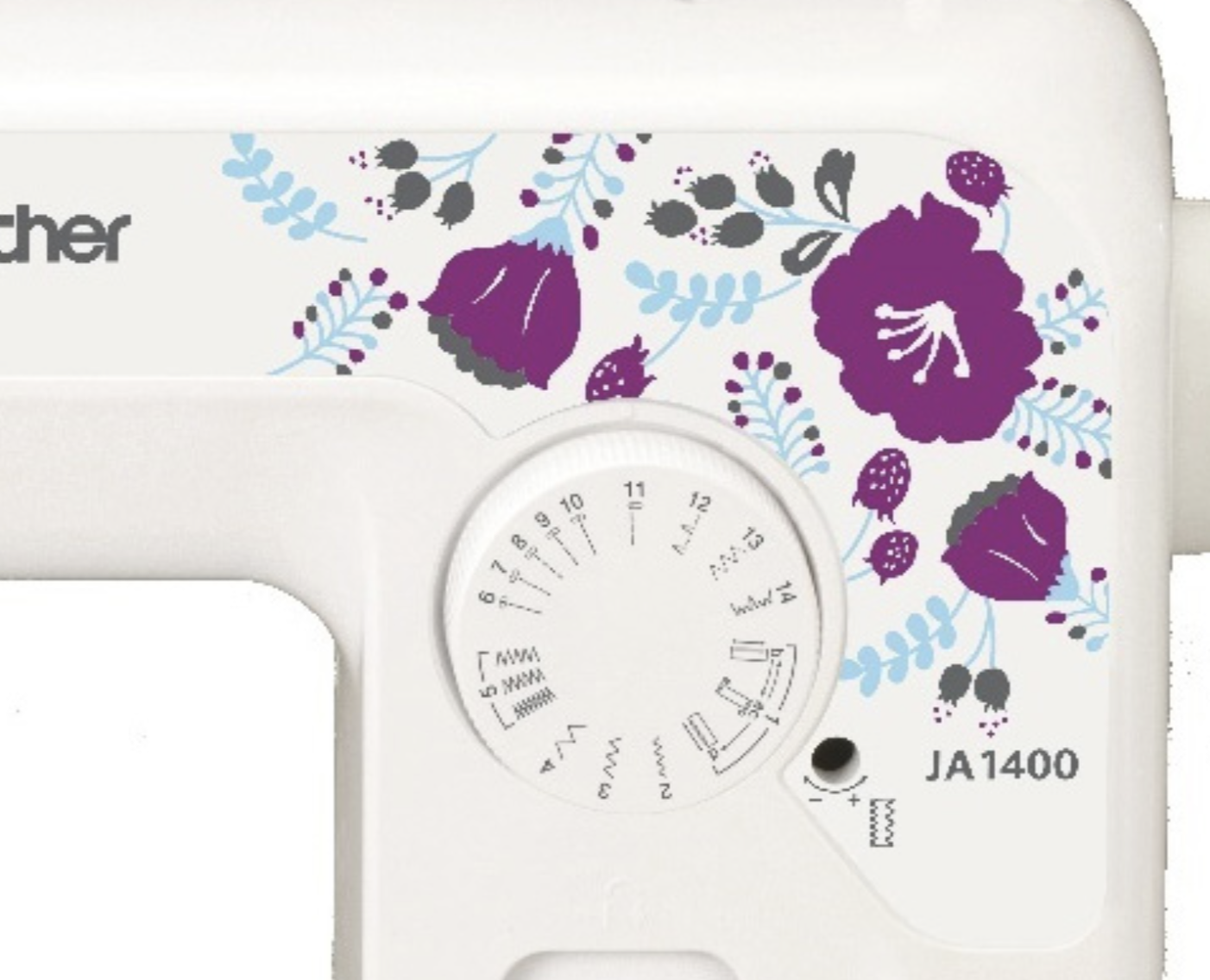 BROTHER JA1400 Sewing Machine Portable Free Arm LED Top Load Bobbin