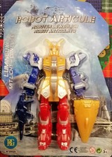 ROBOT ARTICOLATO CON LUCE LED DIMENSIONI ALTEZZA 19CM. GIOCATTOLO BAMBINI NUOVO