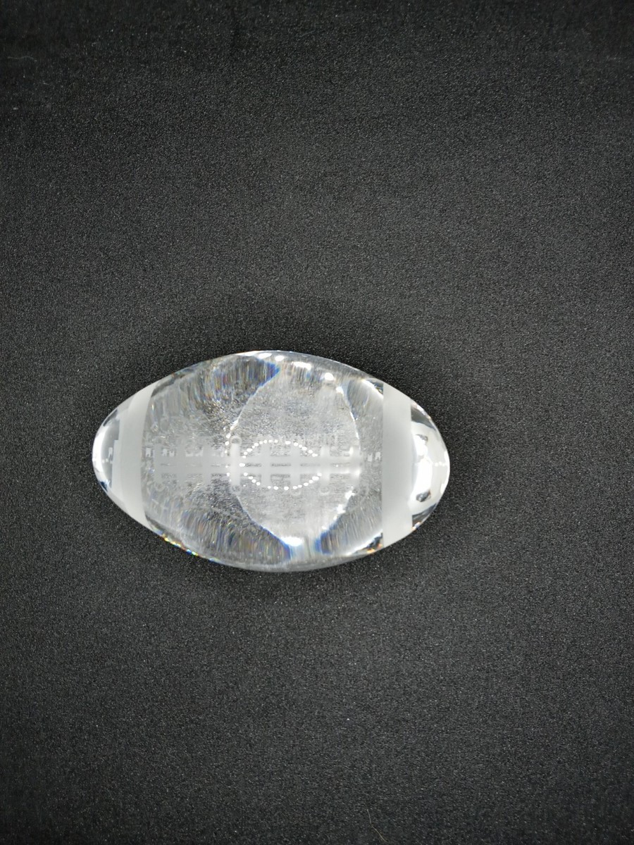 Tiffany & Co. Lead Crystal Glass Football Paperweight Art Glass | eBay