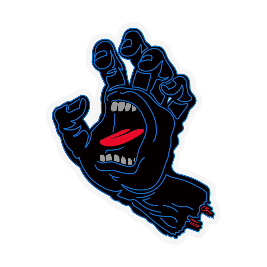Santa Cruz Skateboard Sticker 7" Screaming Void Hand Large Skate Punk Surf