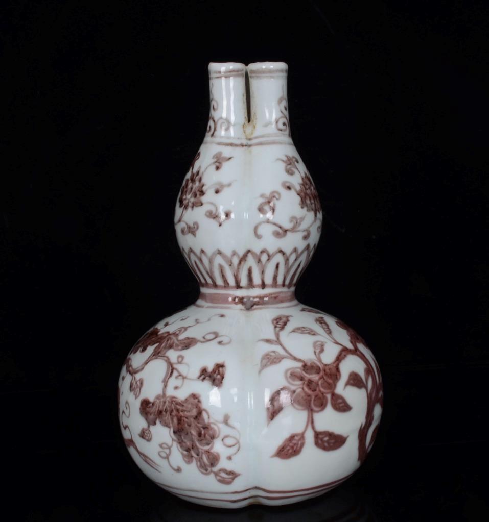 Xuân Duy OLD CHINESE UNDERGLAZE RED PORCELAIN VASE XUANDE MARKED ST357 | eBay