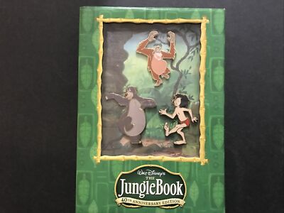 Walt Disney's The Jungle Book 40th Anniversary Edition Enamel Pin Set In Box