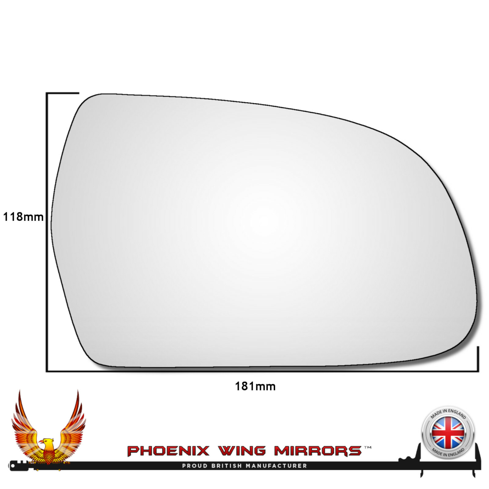 For Audi A3 S3 MK2 2010-2013 Convex Wing Door Mirror Glass Right Hand Side