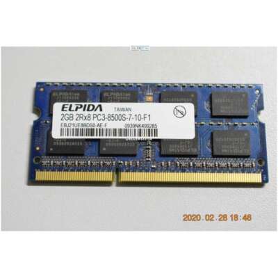 Elpida EBJ21UE8BDS0-AE-F Cjt 2Gb 204P Pc3-8500 Cl7 16C 128X8 Ddr3-1066 1.5V