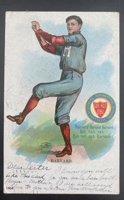 1907 Atlantic City NJ USA Picture Postcard Cover To Hardvard Baseball Team