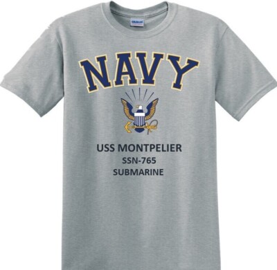 USS MONTPELIER  SSN-765* SUBMARINE *NAVY EAGLE*T-SHIRT. OFFICIALLY LICENSED
