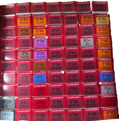 80  pc MIXED LOT EUGENE PERMA CARMEN PERMANENT Hair Color 2.03 oz ea