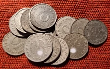 Nazi 10 Pfennig Zinc 1940-1946 A-B-D-E-F-G-J MINTS WWII Original III Reich Coins