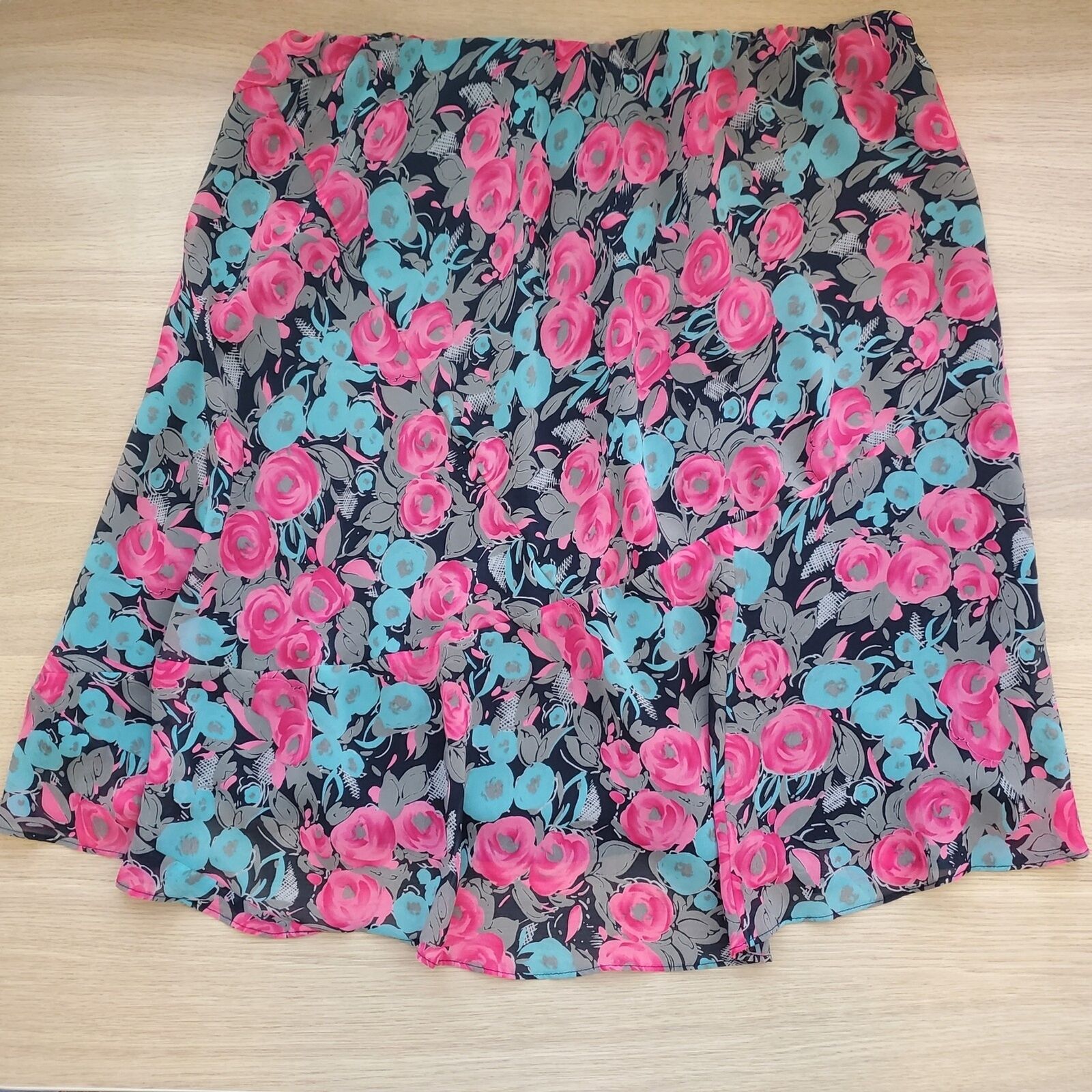 Vintage 90's Casual Corner Plus Size Floral Skirt - image 7