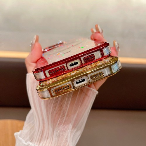 Luxury Bling Glitter Magnetic Charge Cover Case For 16 15 14 13 12 11 Pro Max - 第 6/19 張圖片