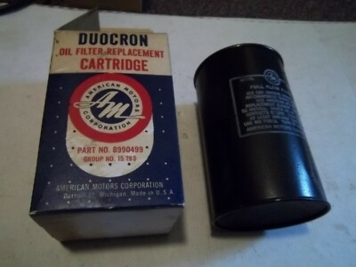 1958 1959 AMC RAMBLER REBEL AMBASSADOR V8 OIL FILTER NOS