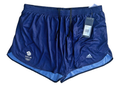 TEAM GB HERREN SHORTS SPLIT ADIDAS OLYMPIC KIT BLAU GROSSBRITANNIEN RUNNING GYM