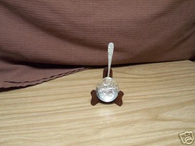 S.KIRK & SON STERLING SILVER REPOUSSE NUT SPOON