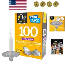 Extra Heavy Disposable Aluminium Foil Candle Holder, Drip Cup Bobeches - 100 ...