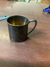 Oneida Silversmiths Silver Plated Baby Cup Vintage Engraved