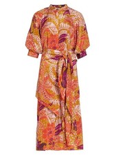 Farm Rio Jungle Panther Shift Midi Dress Size XS