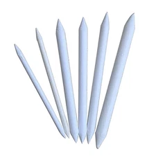 18PCS Paper Tortillion Blending Stumps Sketch Rub Artist Drawing Tool (White)