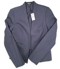 Express Women's Stretch Blazer Friends Rachel Long Sleeves Navy Blue Size 2 NWT