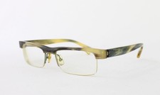 Occhiali da vista Alain Mikli beige grigio corno mezzo cerchio rettangolari montatura ottica K0501