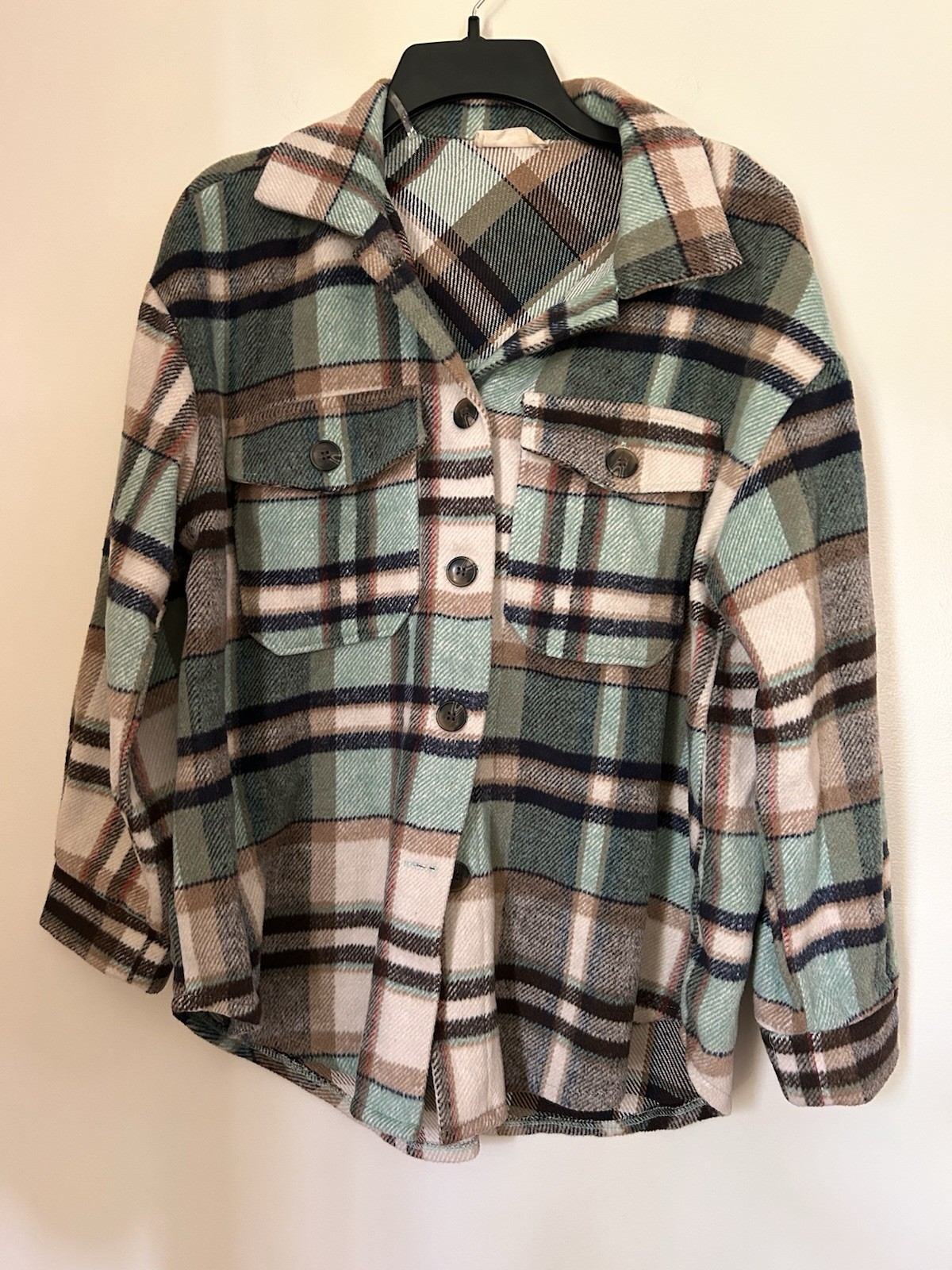 Altered State Shacket Button Front Jacket Green P… - image 1