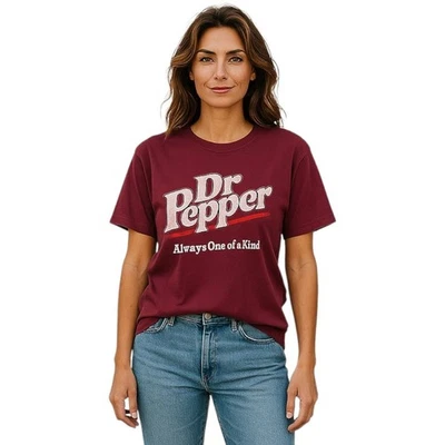 Dr Pepper Always One Of A Kind T-Shirt Womens Adult XL Red Casual Crew Neck Tee - Photo 1/4