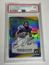 2017 Optic Dalvin Cook GOLD /10 Autograph 💥 PSA 9 - Pop 2 💥 College Jersey #4