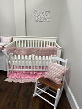 crib bedding set, custom made in a smoke free, pet free home.