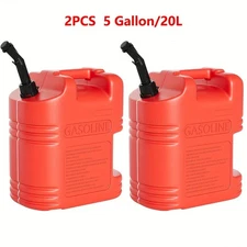 2pack Portable 5 Gallon Gas Can NoSpill Storage Containers Multi-Purpose Liquid 