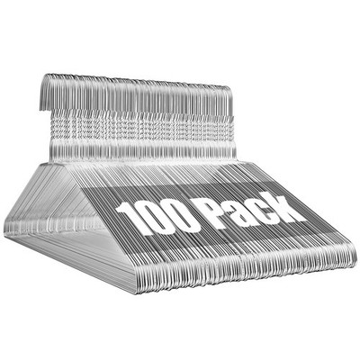Wire Metal Clothes Hangers Bulk 100 Pack, 16 Inch 12 Gauge Standard Size, Sli...