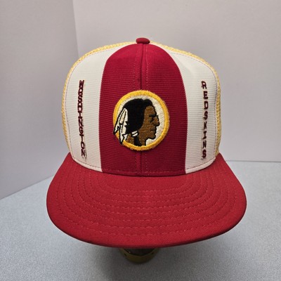 Washington Redskins AJD Lucky Stripes NFL Vintage 80s Trucker Snapback Hat Cap