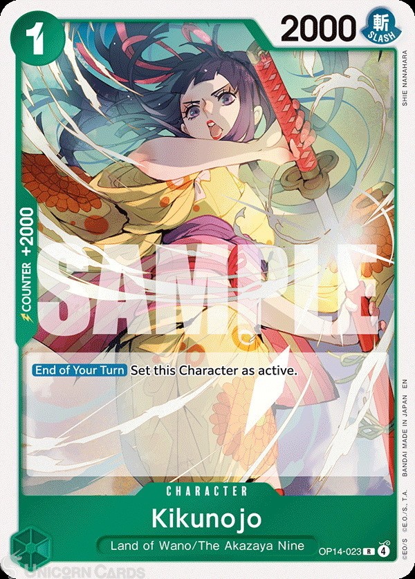 OP14-023 Kikunojo : Rare English One Piece TCG Card : OP14: The Azure Sea's Seve