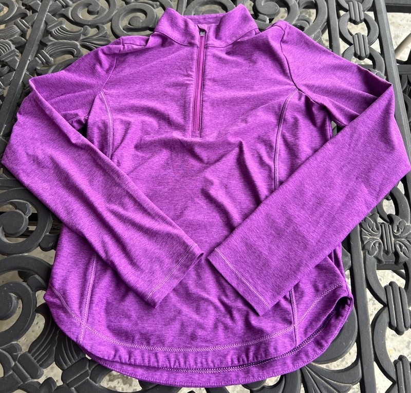 EUC Girls DSG Dick's Performance 1/4 Zip Purple Lightweight Sweatshirt Top S 8 9
