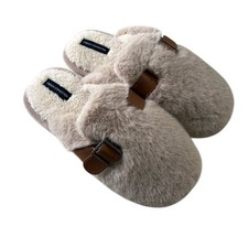 NWT French Connection women's faux fur slippers size XL 10.5-11