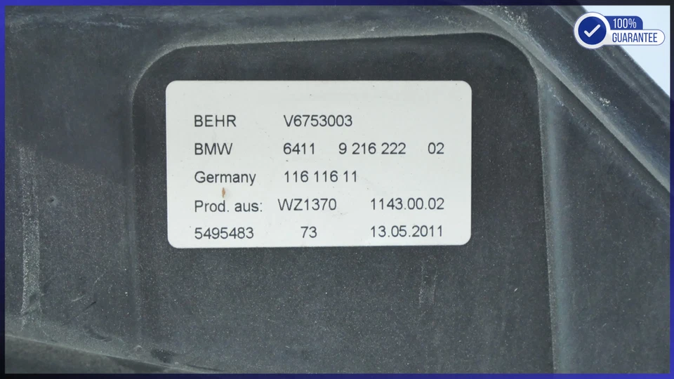BMW 528i 760Li M5 M6 2010-2015 gran cupé soplador cubierta de carcasa del motor OEM 9216222 Foto 3 de 4