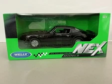 WELLY NEX 1:24 Scale Black 1972 Pontiac Firebird Trans Am Diecast Muscle Car