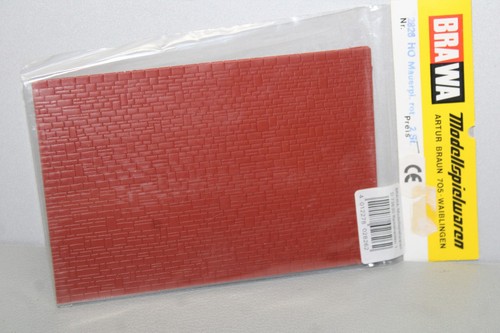 Brawa 2826 2 piezas placa de pared roja escala H0 embalaje original | Zustand: Gebraucht
