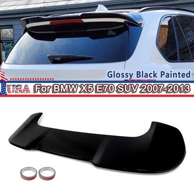 For BMW X5 E70 SUV 2007-2013 Rear Window Roof Spoiler Tail Wing Lip Glossy Black